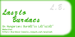 laszlo burdacs business card